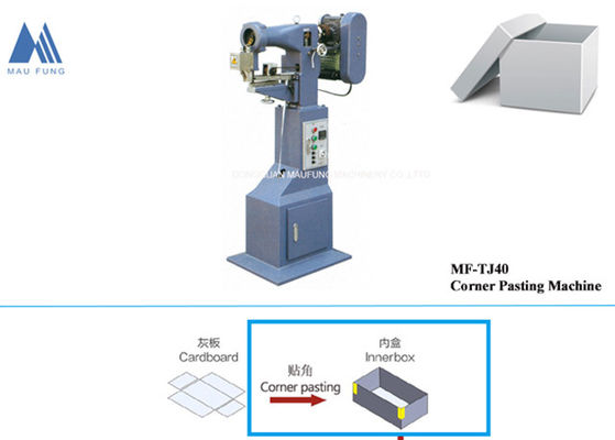 Semi Auto Rigid Box Corner Pasting Machine Hard Bound Carboard Box Making Machine MF-TJ40
